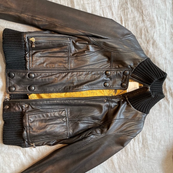 Ted Baker Bomber Leather Jacket - Picture 4 of 8